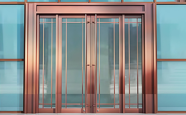 甘谷玻璃地弹门